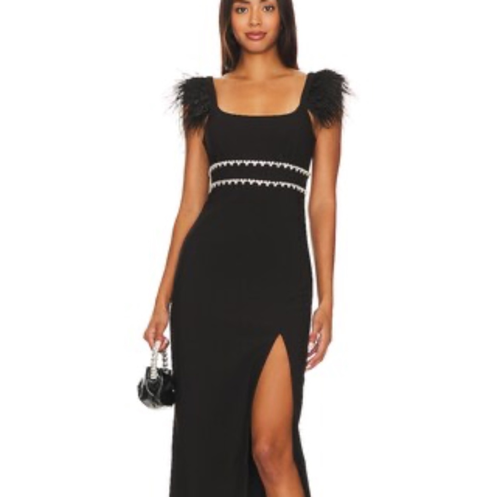 LIKELY Prima Dress in Black maxi